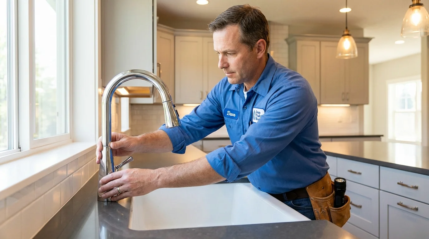Kitchen faucet installation by Johns Plumbing LLC in Stearns